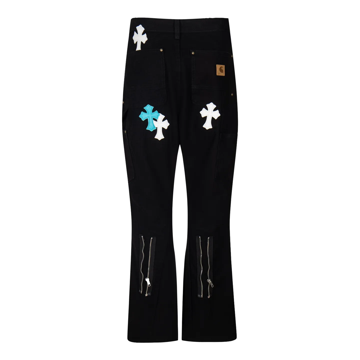 P260 Chrome Hearts co-branded Carhartt zipper leather jeans, priced at 16W+, patchwork cross pattern embellishment, high-waisted washed jeans! ! Absolutely high-end luxury products, 8W+ level god-level single products, super popular products, made with top heavy industry, a magic weapon that cannot be missed. About Kroxin This is an extremely luxurious fashion brand, which can also be called the nobles of the high street. It has always been an exclusive brand for some hipsters or the rich second generation. Compared with ordinary high streets, it is more luxurious and noble. Compared with luxury brands, it has a more fashionable personality and has always been a brand that I have a special liking for. Style number: 1772# Size: 28 30 32 34 36